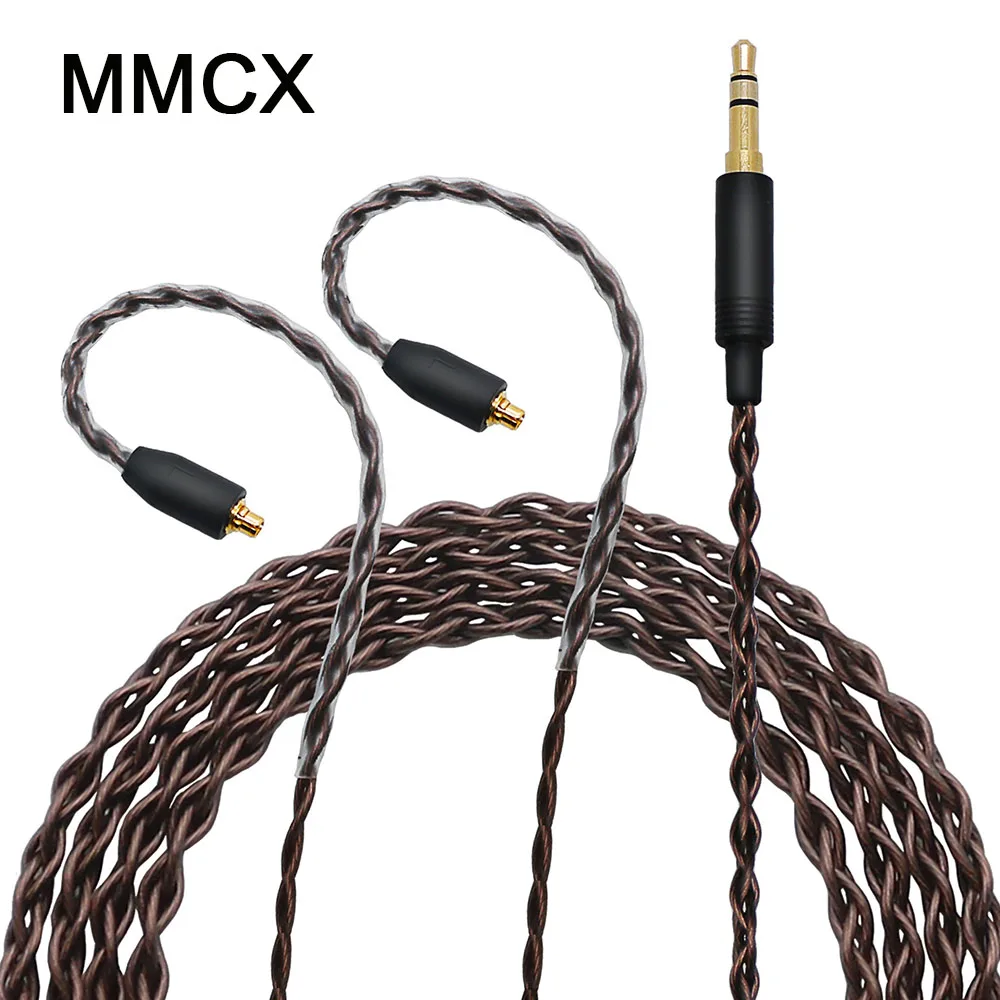 Tiandirenhe cabo de áudio mmcx qdc a2dc 0.78 im ie80 tfz ie100 200 300 400 500 600 ie900 cabo de atualização de fone de ouvido de cobre livre de oxigênio