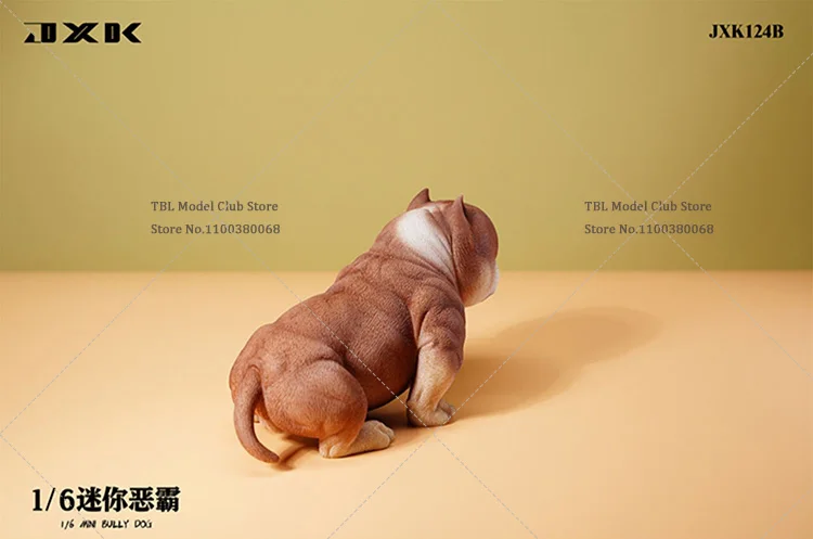 In Stock JXK124 High 8cm Static Mini Bully Pitbull Simulated Pet Puppy Dollhouse Scene Decor For 12inch Action Figure