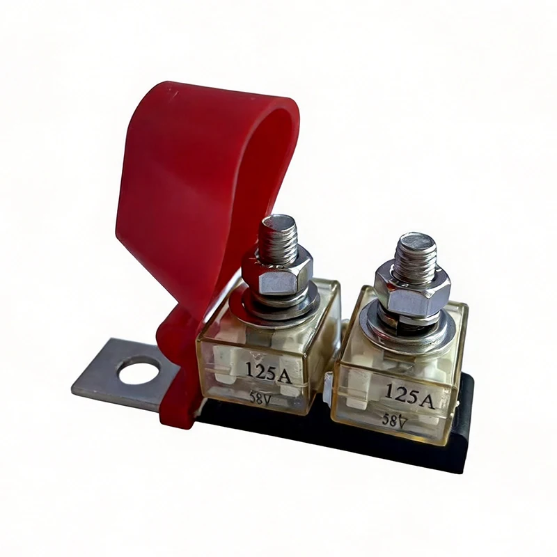 58V DC Waterproof  Battery MRBF Double Fuse Holder DC Fuse Block M8 Stud for RV Yacht Inverter Windlass Marine