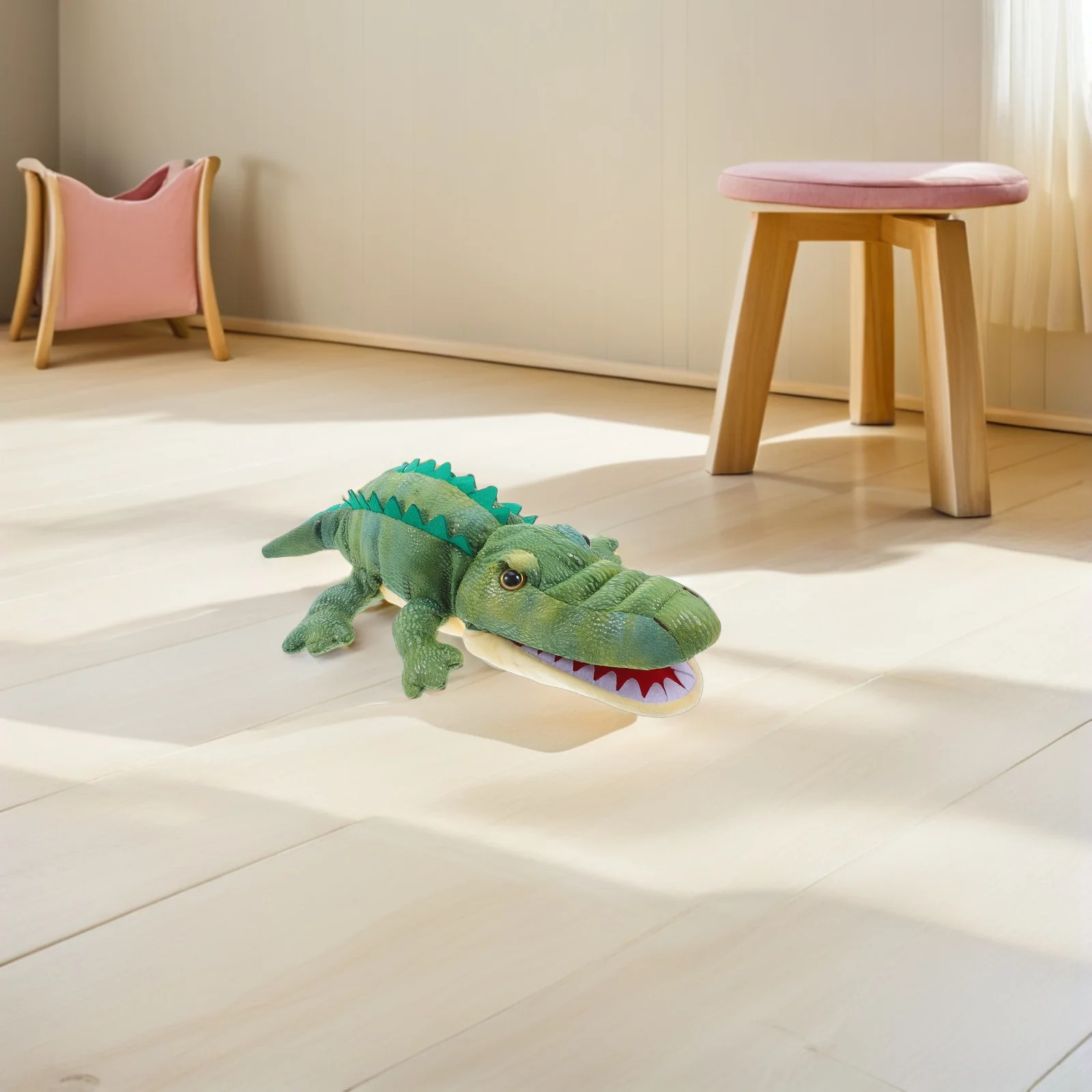 Alligator handpop groot formaat realistische beweegbare mond voor kinderen interactieve verhalen vertellen rollenspel educatieve activiteit
