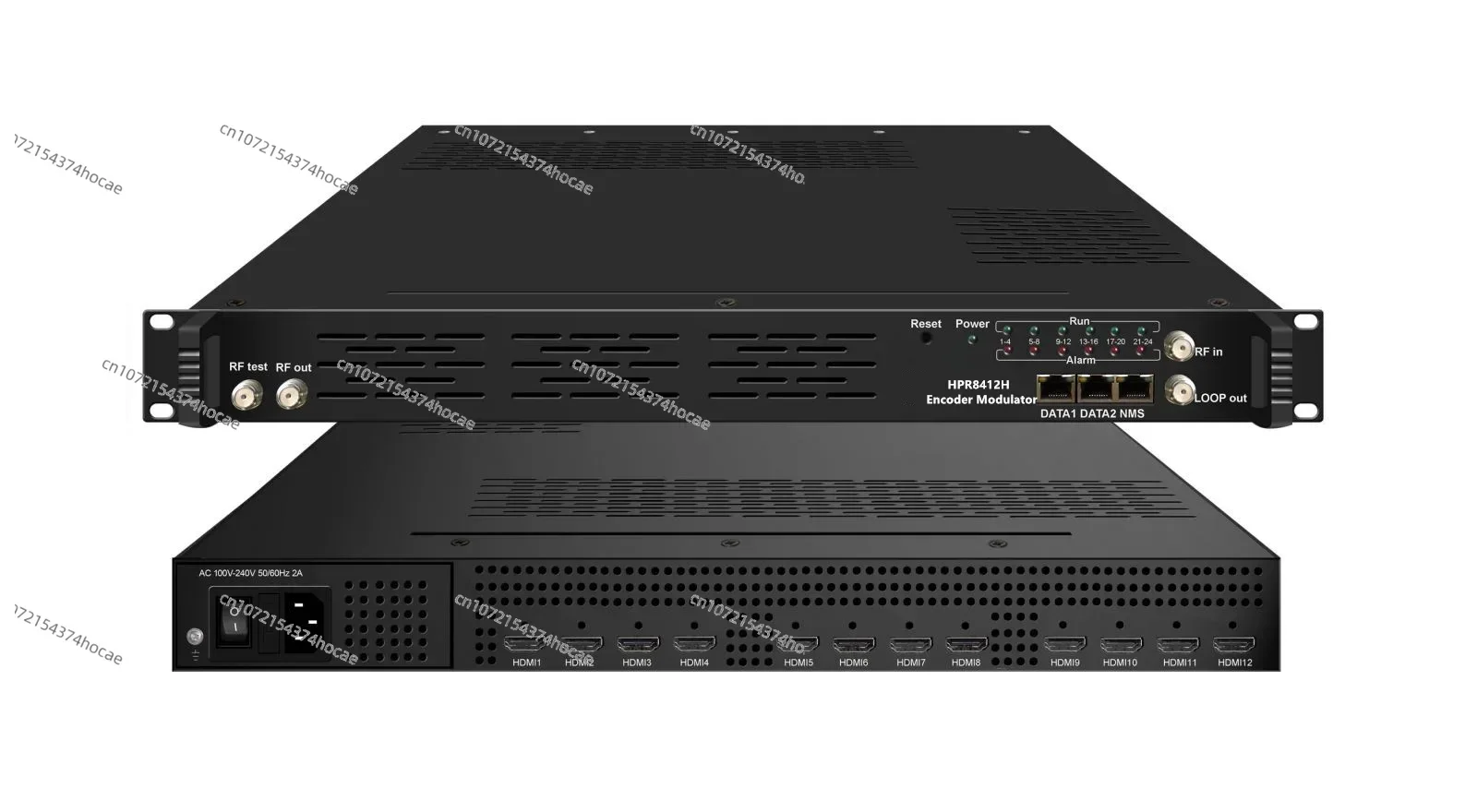 Digital TV 12 HDM encoder modulator DVBC DVBT tuner to RF encoder modulator with 128 ip input