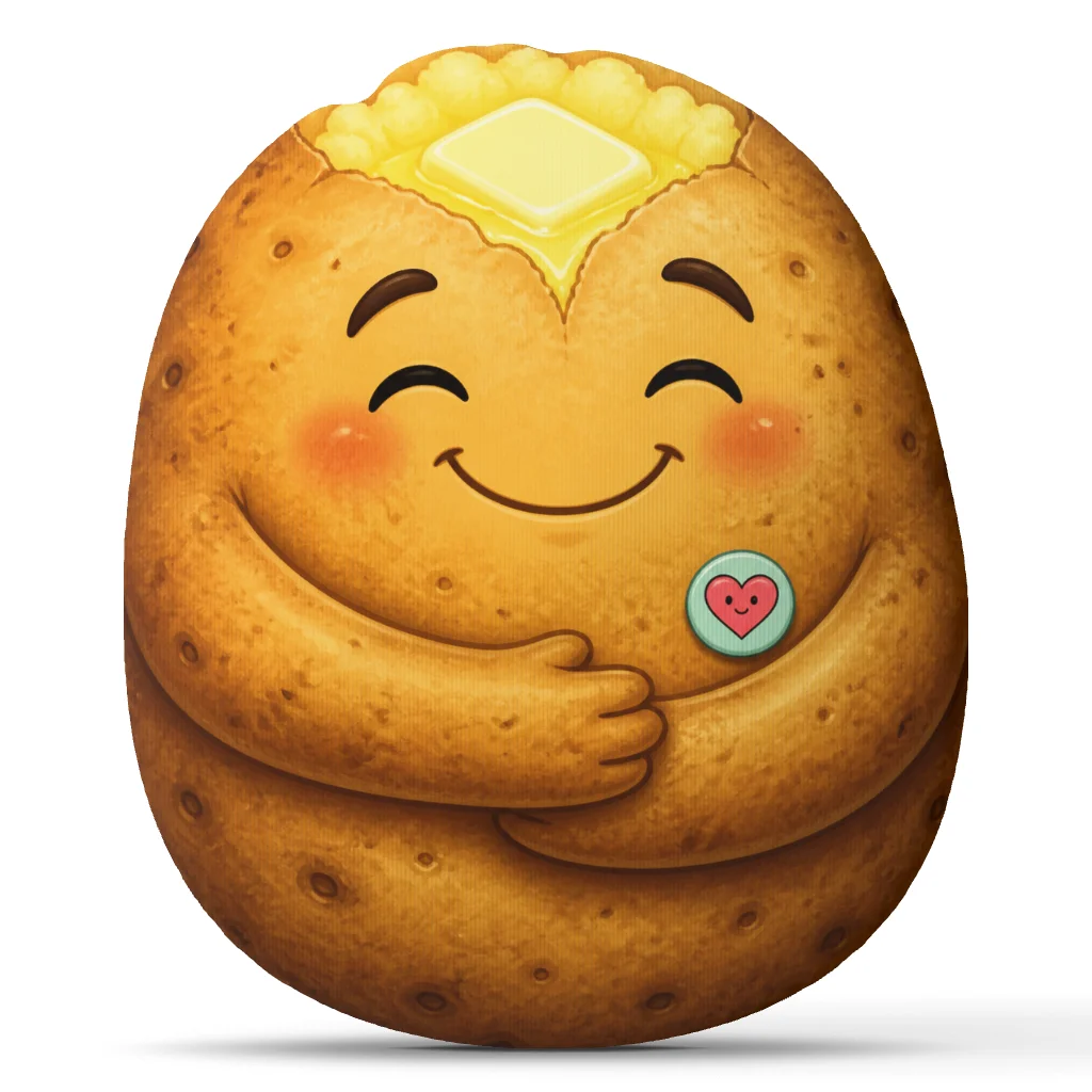 Emotional Support Potato Plush Pillow Cute Comfort Food Character Cushion Irregular Stuffed Throw Pillow Sofa Decor Gift