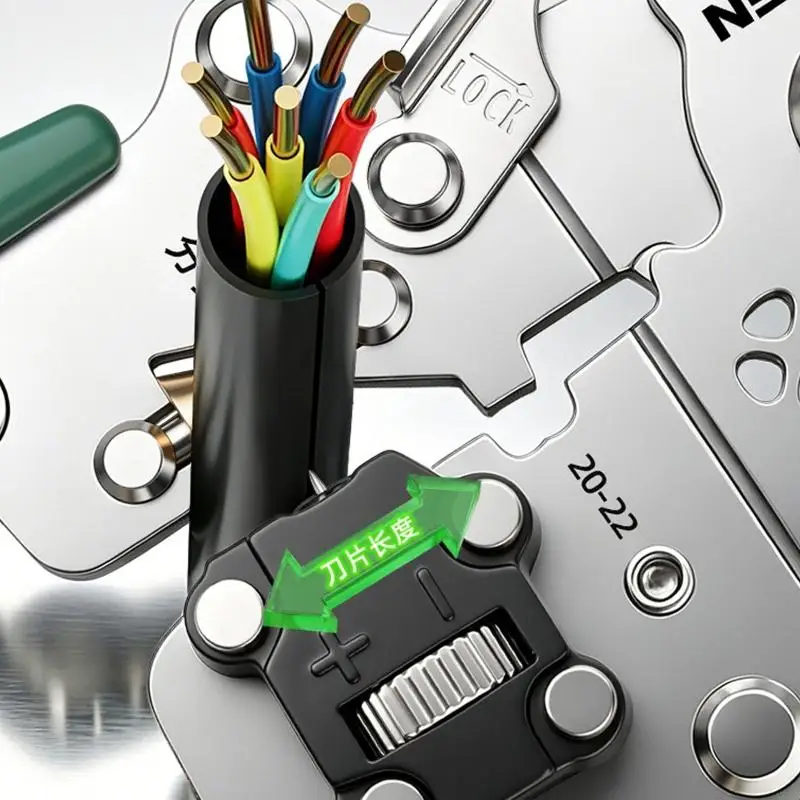 Multifunctional Carbon Steel Folding Electrician Pliers With Voltages Tester LED Display And Wire Stripper For DIY Work Y5GB
