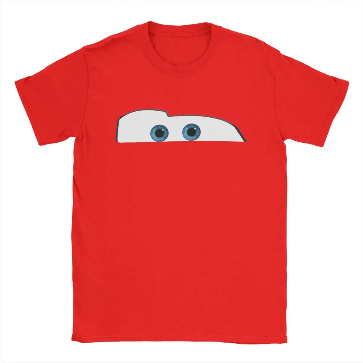 Lightning McQueen Eyes T-Shirts for Men Casual Pure Cotton Tee Shirt Round Collar Short Sleeve T Shirts Unique Clothing