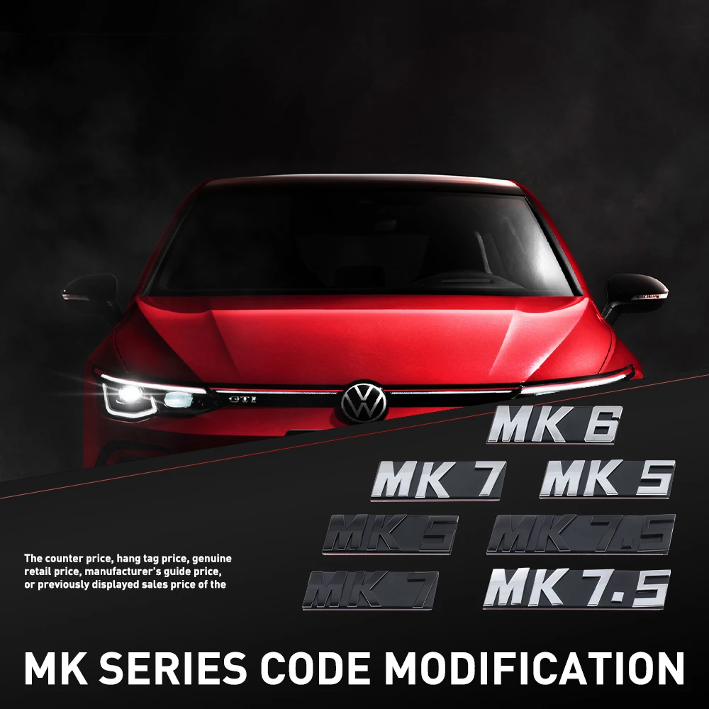 

Car Styling ABS Badge Front Grille Decoration Sticker Emblem Decals For Volkswagen Golf MK5 MK6 MK7 MK7.5 2001-2010 2011-2023