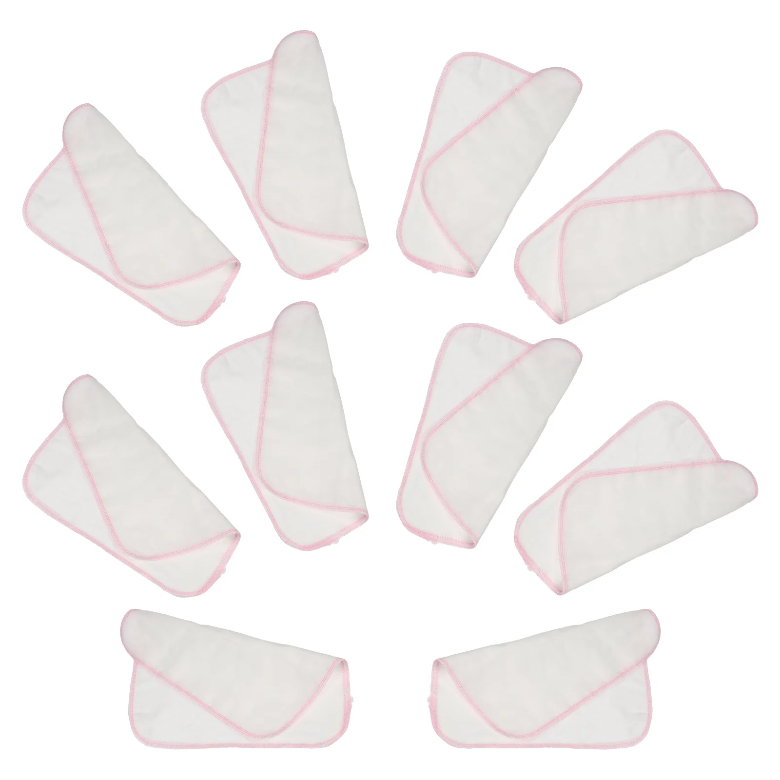 

10pcs Pure Cotton Muslin Baby Towels Double-Layer Absorbent Quick-Dry Face Washcloth For Newborn Infants Nursing Drool Bibs