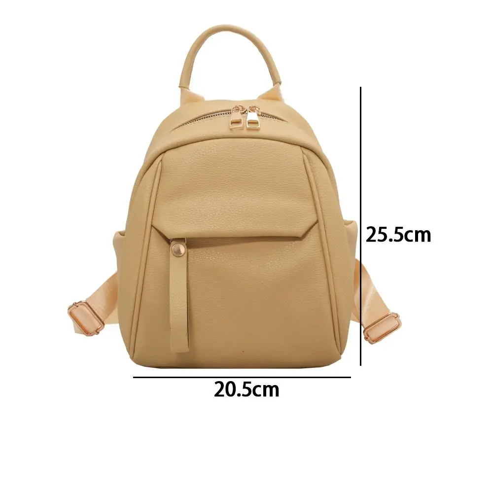 حقيبة ظهر ناعمة جديدة ذات سعة كبيرة متعددة الوظائف حقيبة مدرسية من جلد البولي يوريثان حقيبة يد كاجوال للنساء