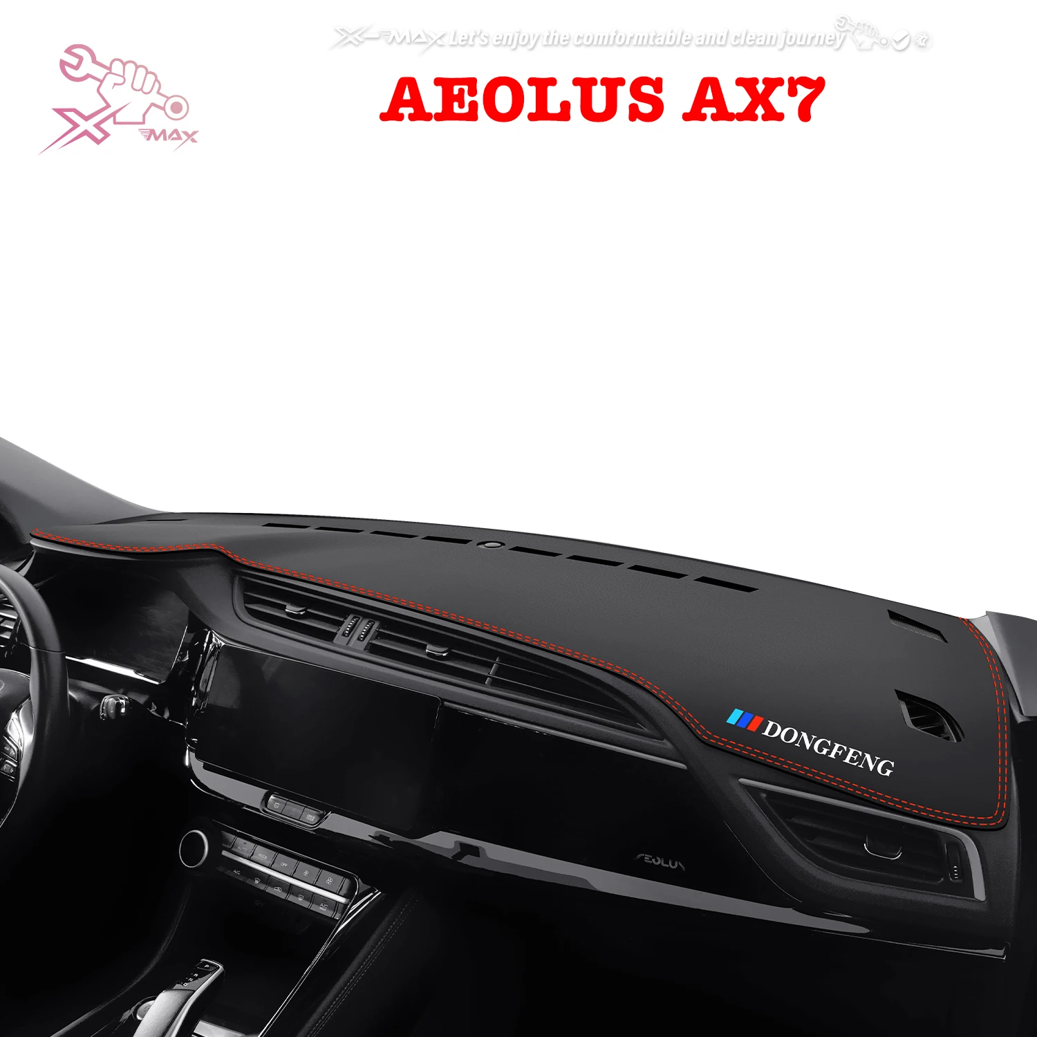 

Коврик для приборной панели автомобиля с левым рулем для DongFeng AEOLUS AX7 2019-2025, коврик с световым блоком, коврик для центральной консоли, коврик для приборной панели, солнцезащитный коврик