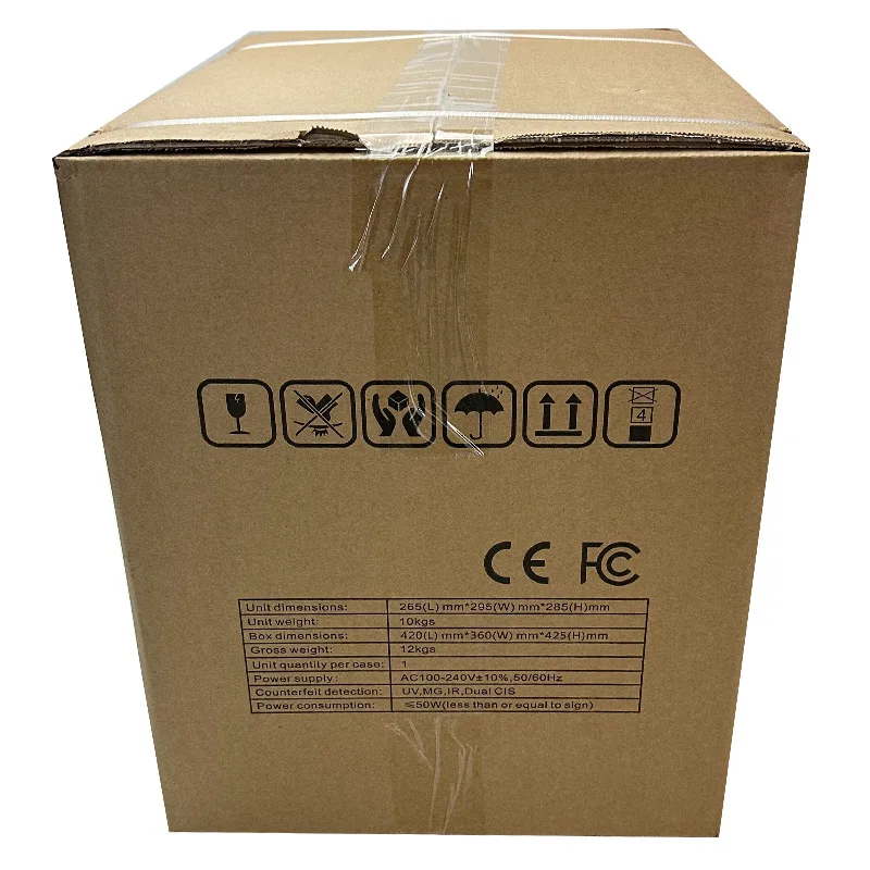 Maszyna do liczenia banknotów z interfejsem dotykowym T-450, detektor walut zagranicznych z wbudowaną drukarką, obsługa wielu walut.