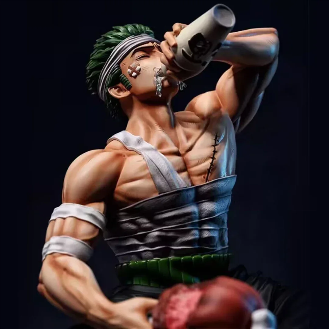 15cm ein Stück Zoro Anime Figur gk verletzt trinken Roronoa Zoro Action figur PVC Statue Modell Figur Ornamente Geschenk Kinderspiel zeug