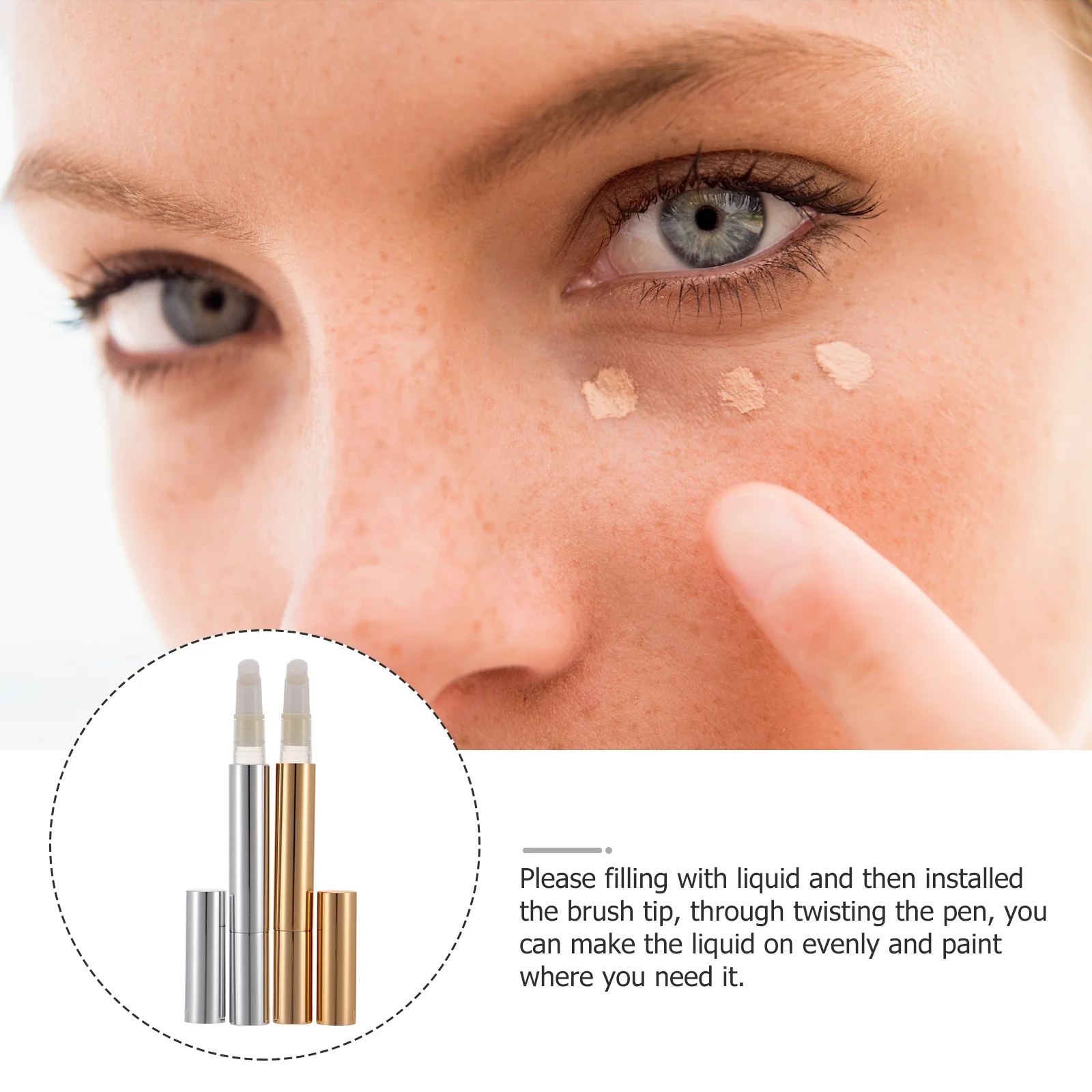 

6Pcs 3Ml Multi-Use Lip Gloss Tube Empty Pen for Container Nail Polish Eyelash Growth Liquid Portable Travel