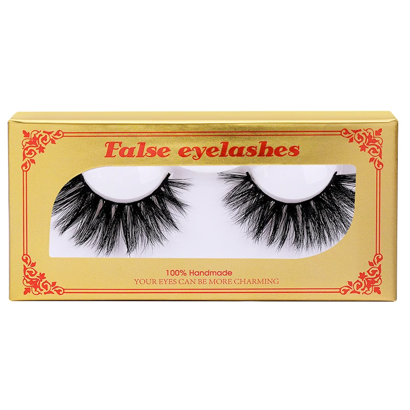 1 Pair SF serise 25mm real Mink not easy to fall off individual and natural long False Eyelashes with  cost effectiveness