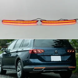 Car LED Rear Reflector For Volkswagen VW Passat B8 2019  2020 2021 2022 2023 Sequence Signal Indicator Tail Light Bumper Lamps