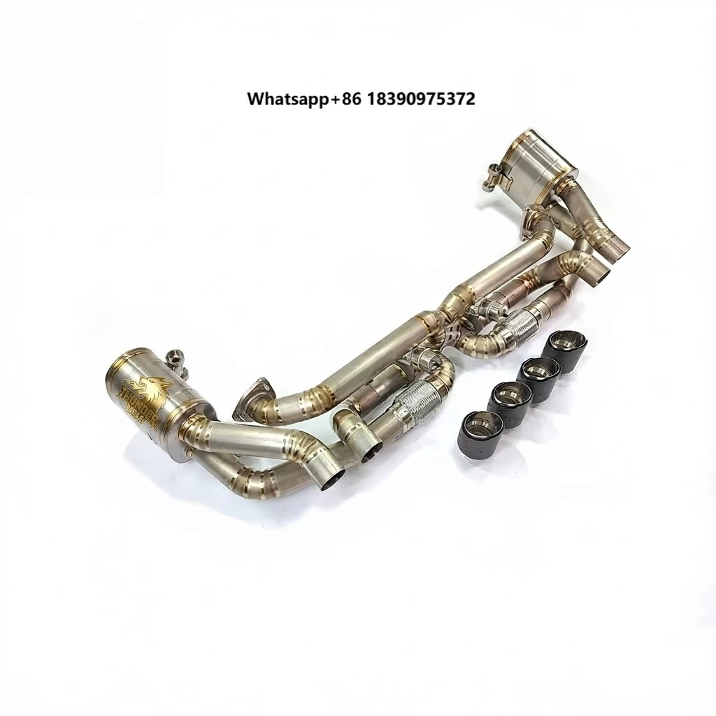 HT Perfect Fit for911 991.1 Titanium Axleback Exhaust System,Valvedtronic Muffler With Vacuum Valved,Carbon Fibre Tips.