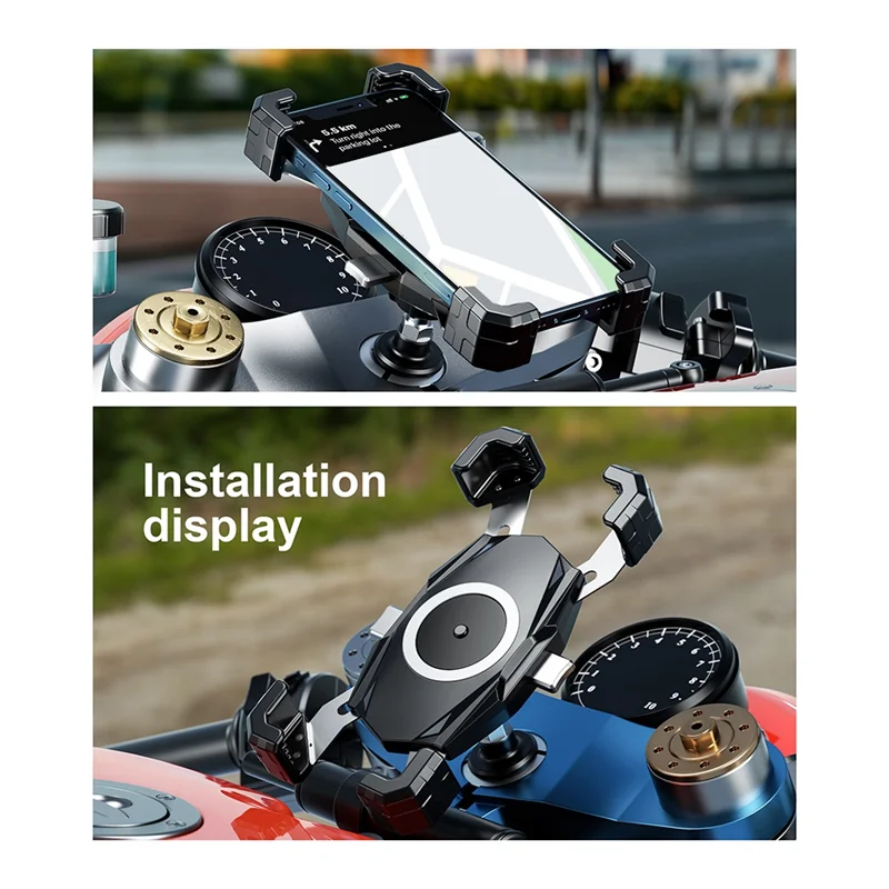 CJSD-Bike Front Fork Bar Ball Head Adapter Fork Stem Base Mount For Motorbike Phone Accessories