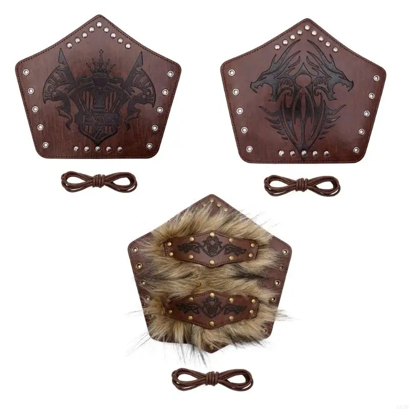 

Adults Leather Arm Guards Arm Bracers Leather Arm Wristband Medieval Buckle Bracers for Halloween Cosplay Party