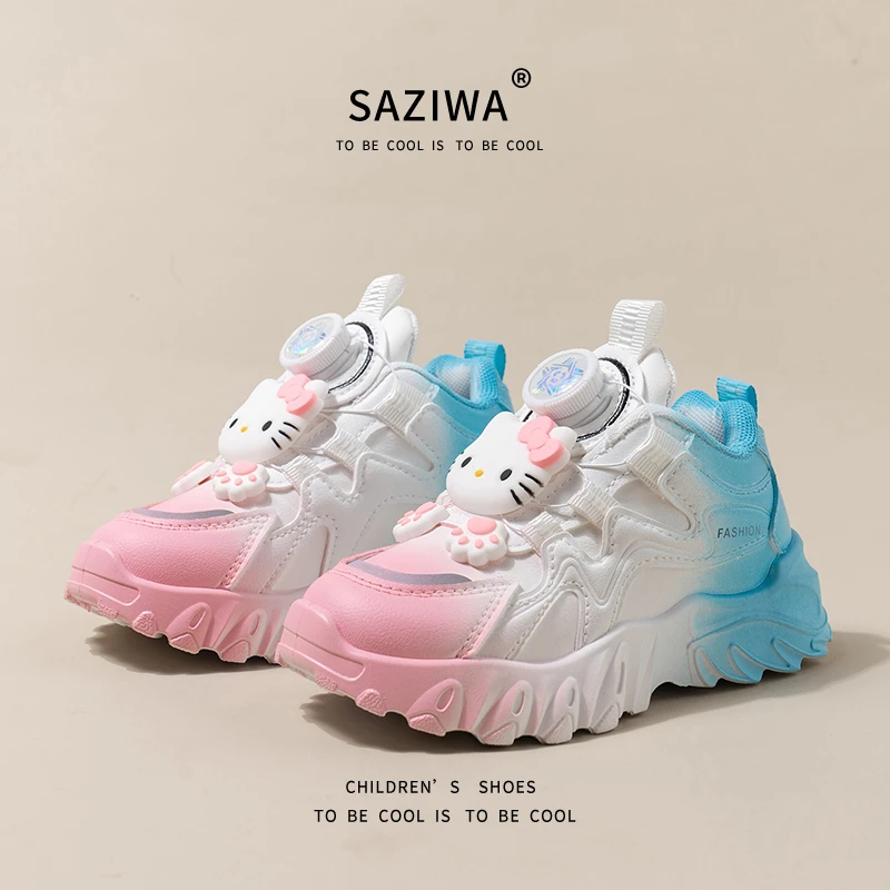 Kawaii Hello Kitty Sport Shoes Sanrio Kids Board Shoes Anime Cinnamorol Shoes Kuromi Tennis Shoes Children Basket Shoes