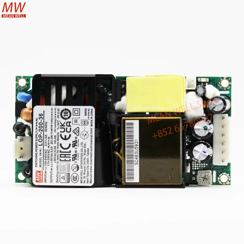 

MEAN WELL 200W 4"×2" Low Profile Open Frame Power Supply LOP-200-12 LOP-200-15 LOP-200-18 LOP-200-24 LOP-200-27 LOP-200-36 48 54