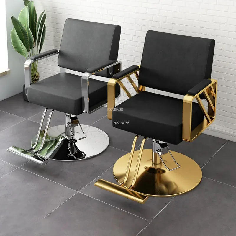 Light Luxury Hair Salon Barber Chairs Simple Salon Furniture for Beauty Salon Chair Lift Swivel Chair Special Hairdressing Chair