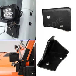 Windshield Hinge Lower Corner A-pillar Work Led Bar Spot Flood Lights Mounting Brackets for Jeep Wrangler 1997 + Accessories