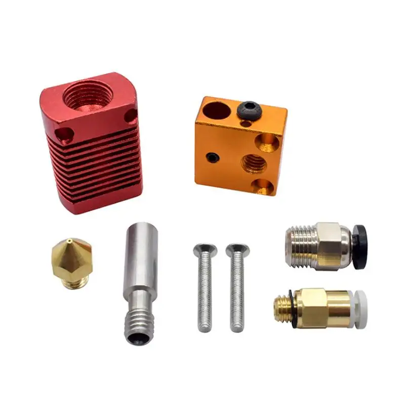 

1Pcs 3D Printer Accessriers CR10 Hotend Extruder Kit Heat Block Nozzle Heater Thermistor For CR10s Ender3 V2 Ender 5