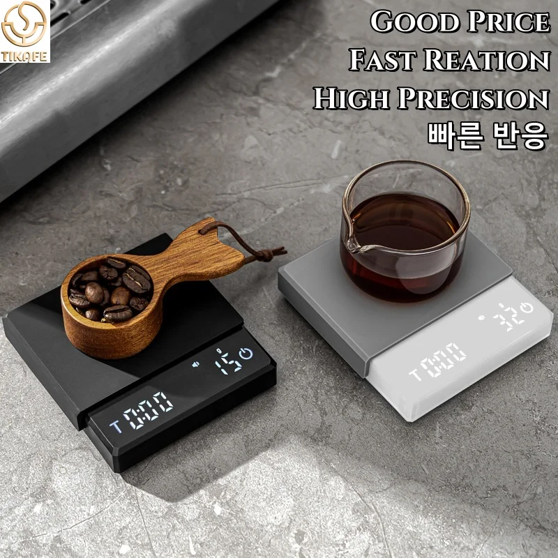 

Крошечные весы для кофе эспрессо, мини-умный таймер, баланс кофе, USB 2 кг/0,1 г/унций/мл, подарок для мужчин и женщин, цифровые весы, кухонные весы