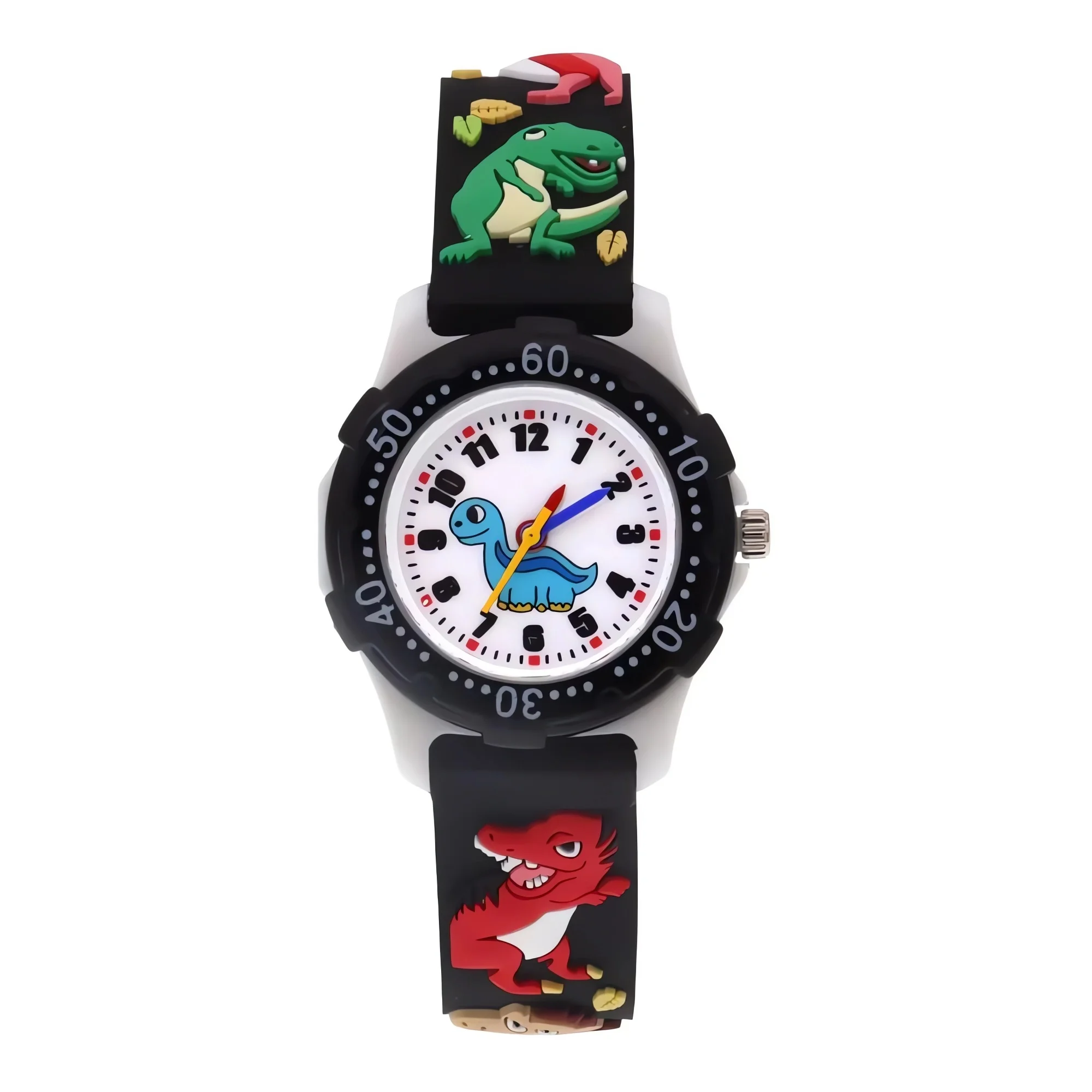 

Dinosaur Rotating Dial Quartz Watch for Children, Waterproof Wristwatch, Boys and Girls, 4 Color Options, Students