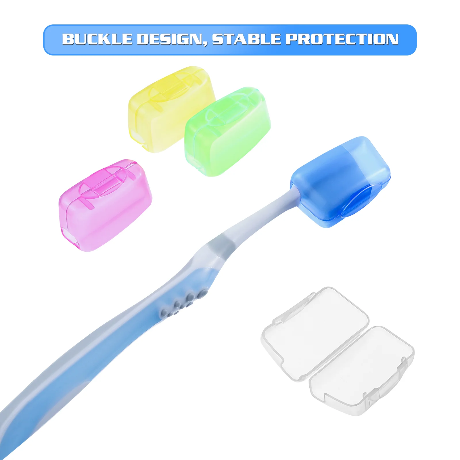 10pcs Plastic Toothbrush Head Covers Travel Toothbrush Caps Toothbrush Head Covers (Random Color) Toothbrush Head Caps