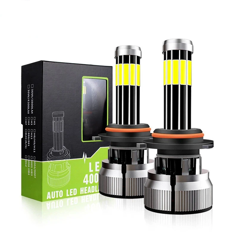 

4pcs H7 LED Canbus H4 H1 HB3 HB4 9012 Turbo Bi 360 Projector Lens Light H11 9005 Car Headlight Bulb Auto Ice Fog Lamp 6000K 12V