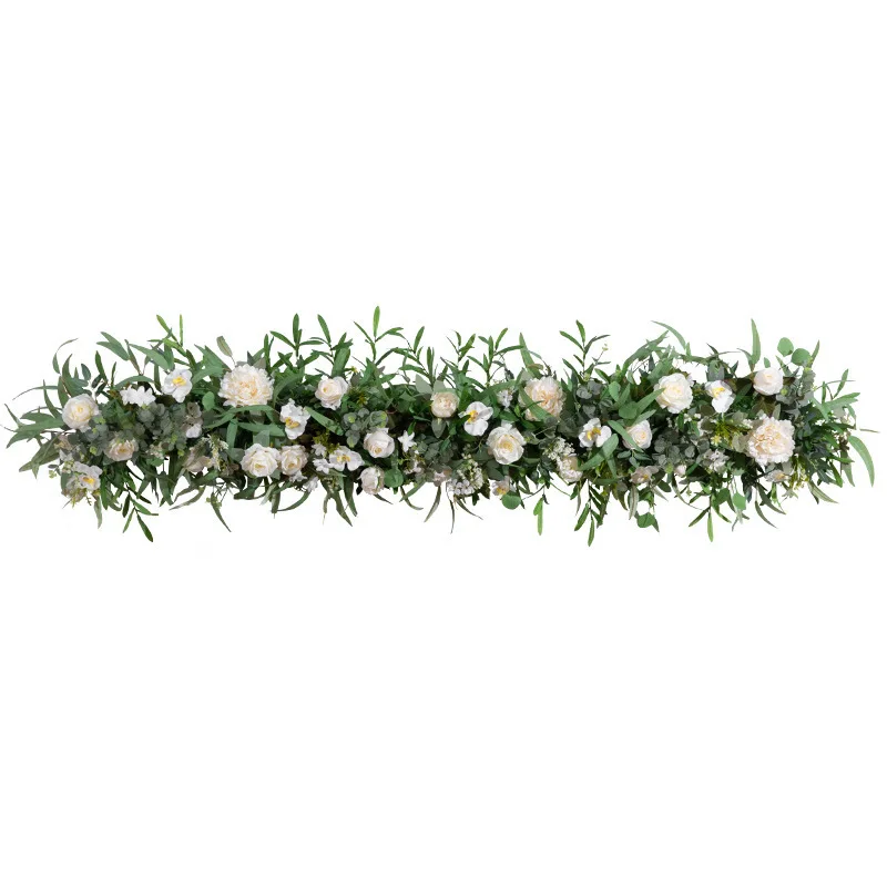 

New wedding trailing flower row simulation rose wall exhibition hall window decoration outdoor wedding arrangement simulation