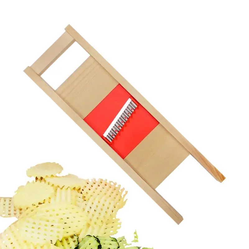 Potato Slicer Wavy Food Mandoline Slicer Stainless Steel Potato French Fry Cutter Slicer Vegetable Slicer Kitchen Gadgets