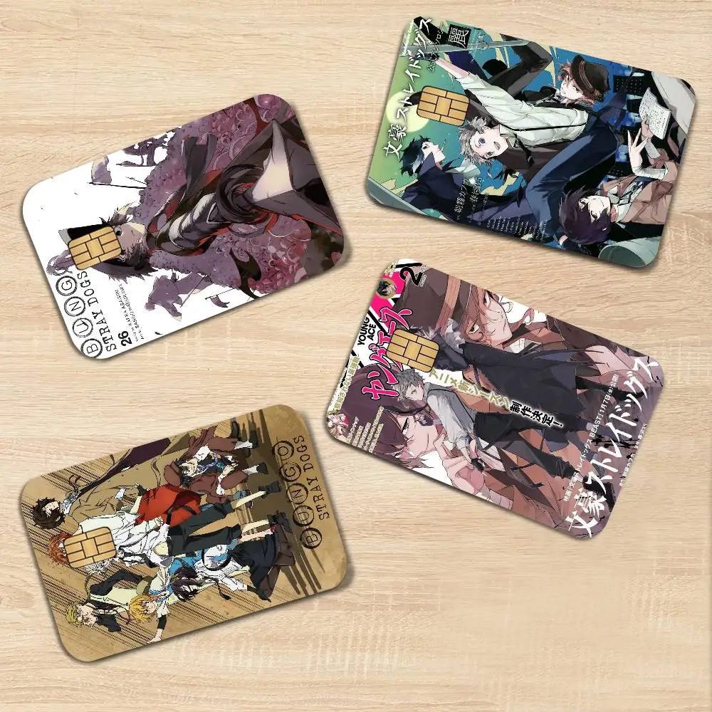 Japanese Anime Bungo Stray Dogs Anime Cartoon Bear Skin Sticker Film Tape Case for Big Credit Debit Card Front Side