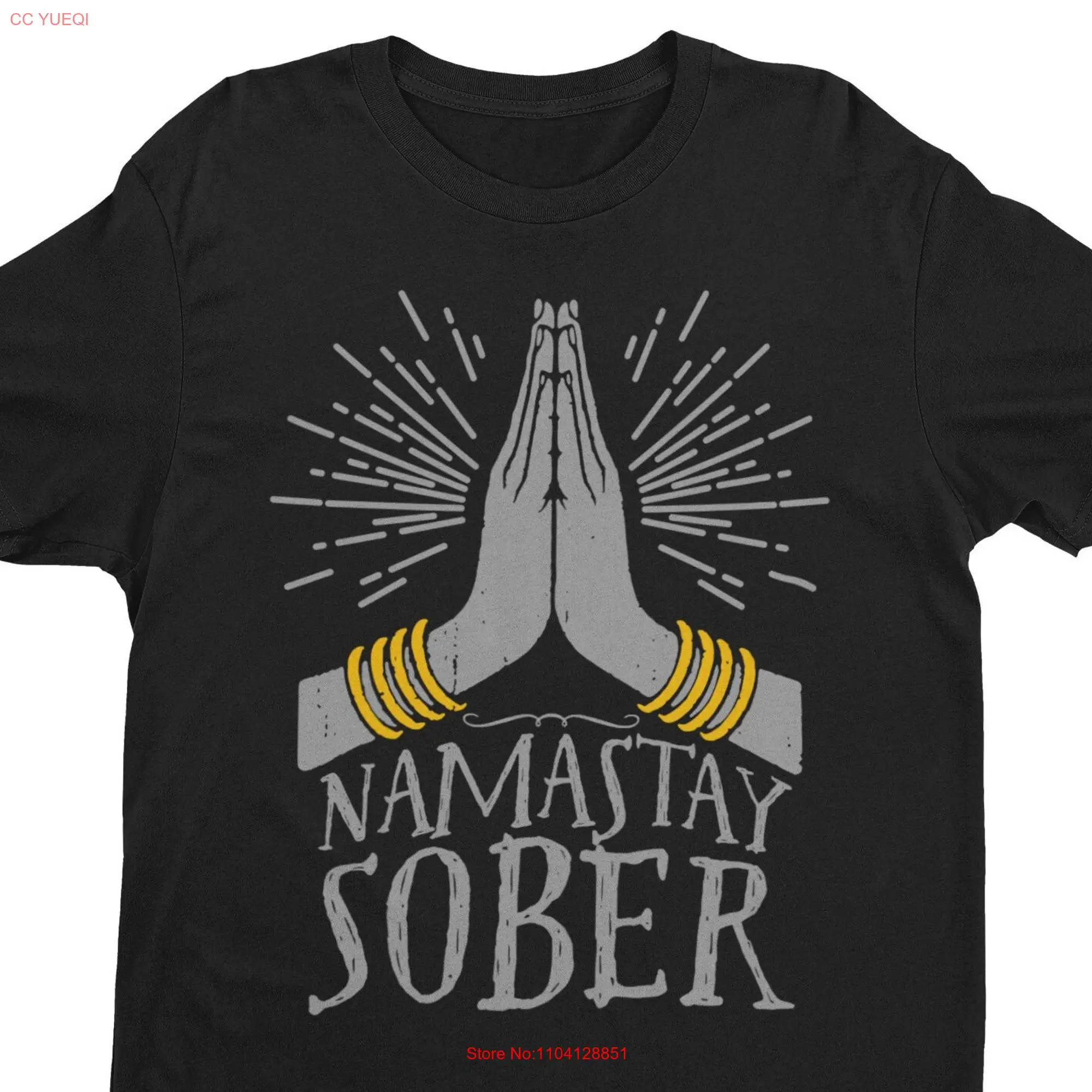 Namastay Sober T Shirt Normalize Sobriety AA Clothing Addiction Recovery Unique NA Alcoholics Anonymous 12 Steps