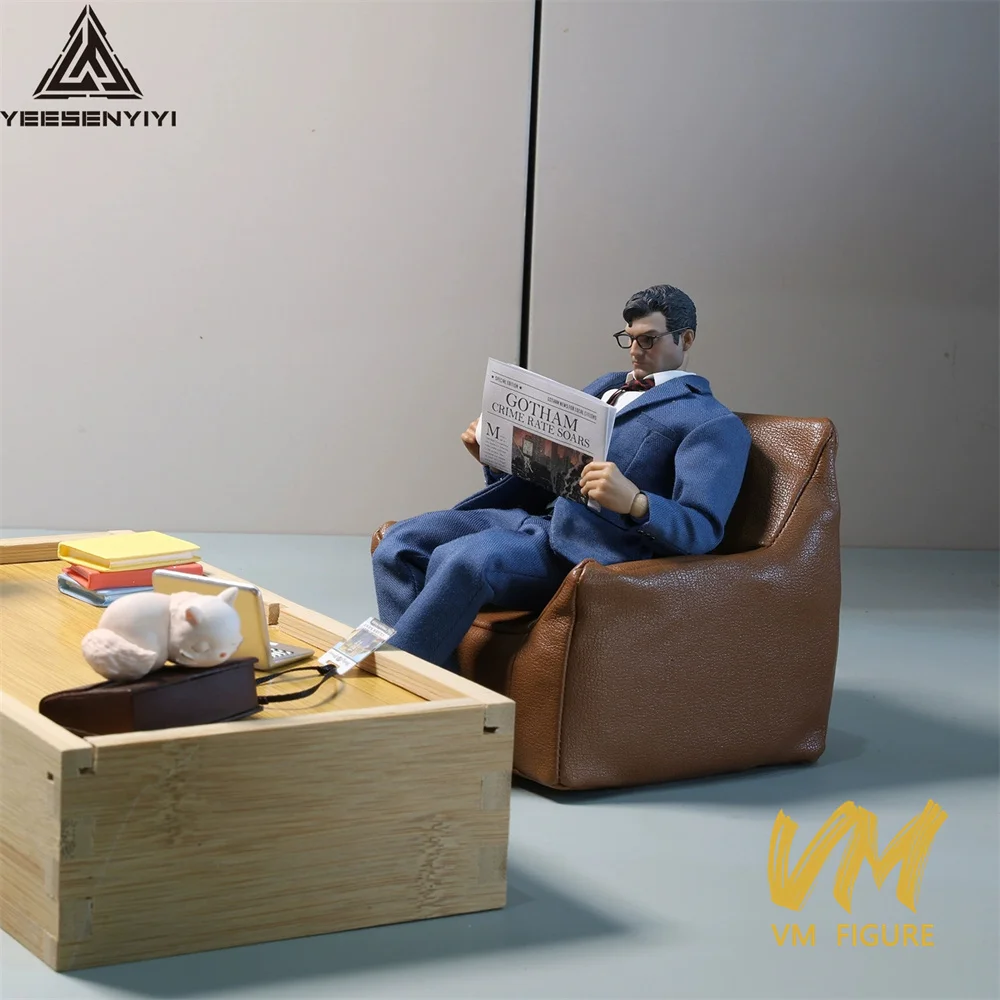 Einzelsofa-Modell im Maßstab 1:12, Miniaturmöbel, Figuren, Szenenzubehör, passend für 6'' Soldaten-Actionfiguren, BJD-Puppen, Spielzeug