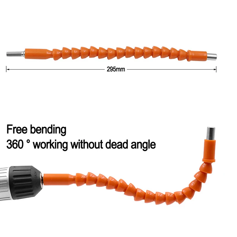 Hoekapparaat Verstelbare Hoek Boor Driver Elektrische Hoek Draaiende Schroevendraaier Batch Buigkop Flexibele As 1/4 "Fitting