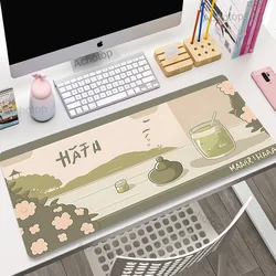 Pink Flower Mouse Pad Gamer Mousepads Big Gaming Mousepad Green Art XXL Mouse Mat Large Keyboard Mat Desk Pad For Computer Rugs
