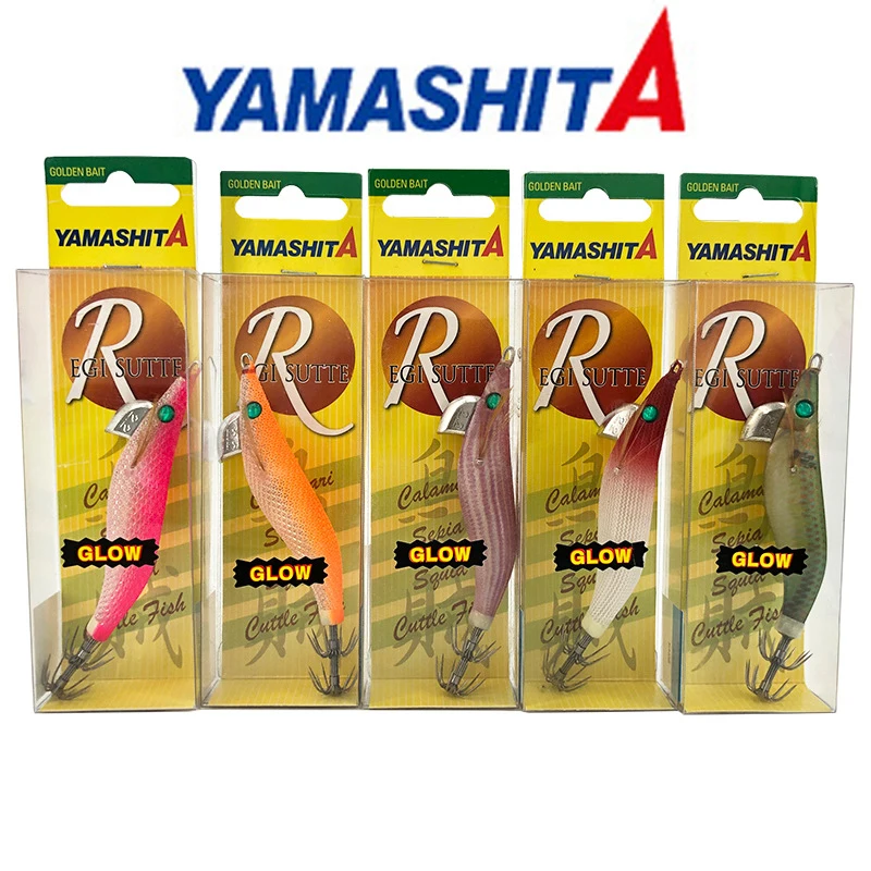 

Japan Imported Wooden Shrimp YAMASHITA Sea Fishing Squid Rocket Squid Bait 3.0/3.5 Full Luminous Wooden Shrimp Squid Hooks