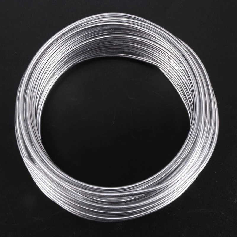 4X 3Mm Aluminium Wire 10M Craft Silver Wire For Jewellery Making Clay Modelling Bonsai And Model