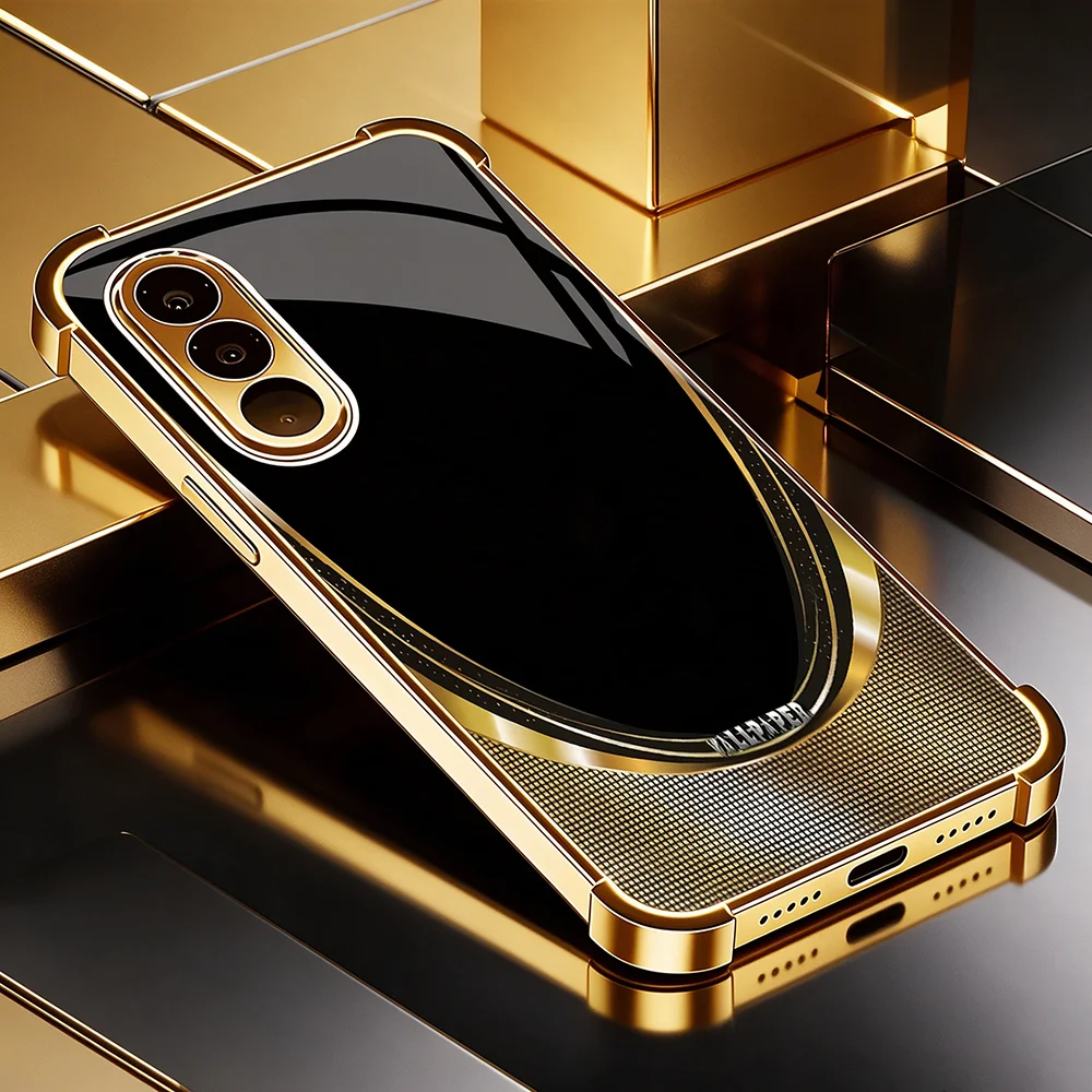 High end male luxury gold Phone case s26 ultra Glass phone case for Samsung Galaxy s26/s25/s24/s23/s22 Ultra FE Plus anti-fall