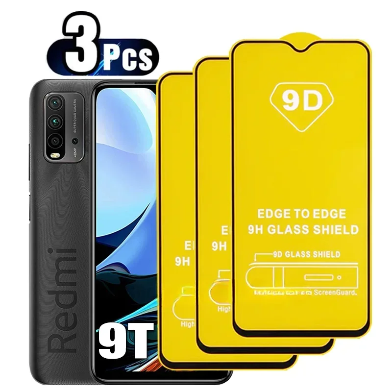 3Pcs 9D Tempered Glass For Xiaomi Redmi 10 2022 10A 9T 9A 10C 9C 12C Screen Protector Redmi A3 K40 K50 Gaming K60 Pro A2 A1 Plus