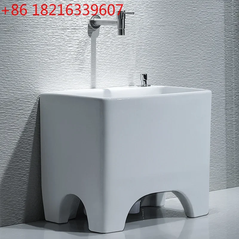 Household balcony mop pool bathroom large tall foot wash mop sink basin