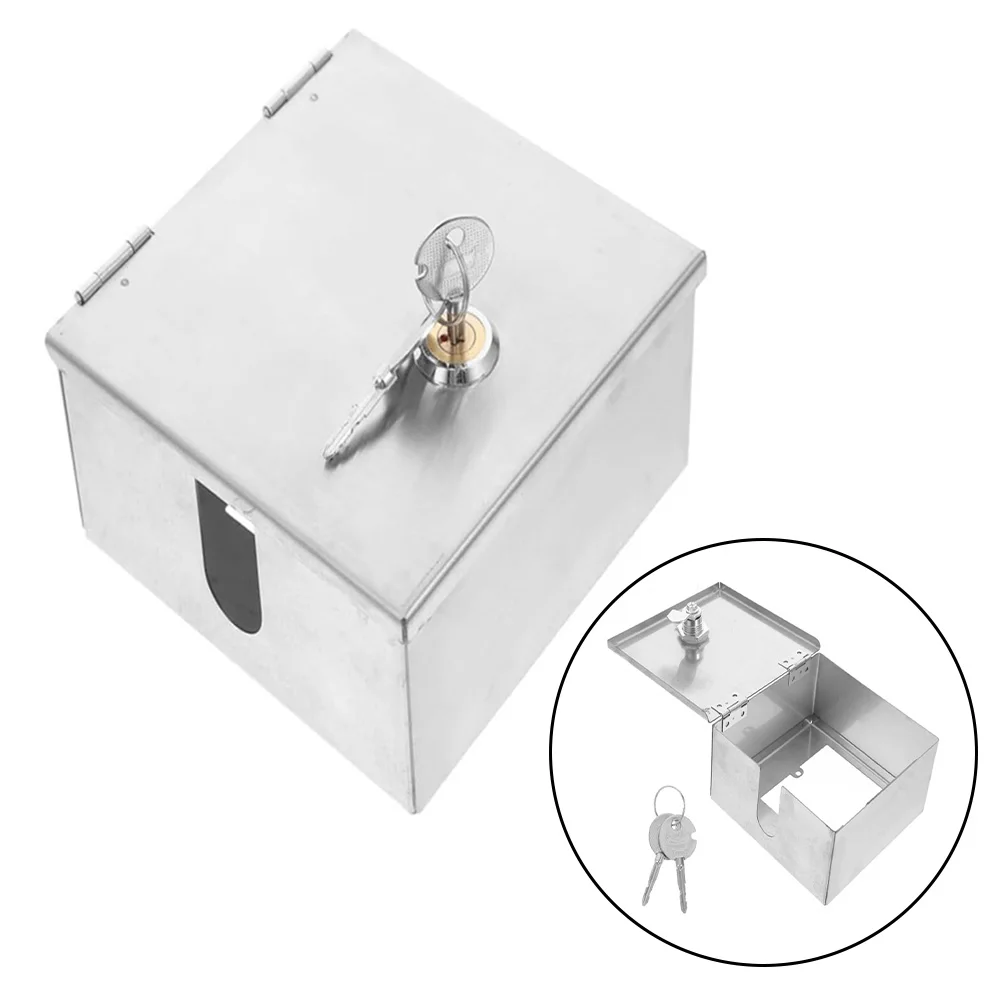 Lockable Stainless Steel Outdoor Socket Box for Safe Electrical Use with Splashproof Design and Secure Mounting Options