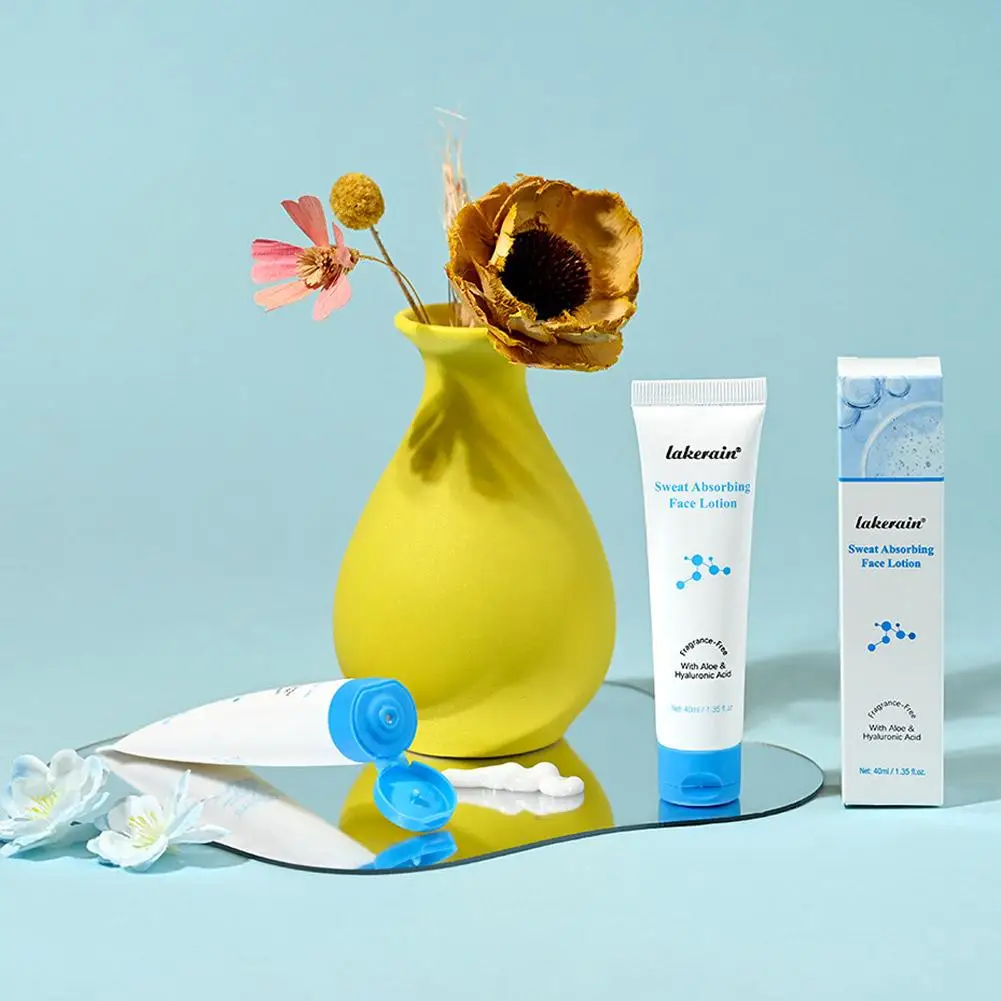 لوشن وجه ممتص للعرق غير لامع 40 مل، قاعدة مكياج تدوم طويلاً، تحكم رائع في العرق يمتص الزائد، مضادات الأكسدة المغذية O Z6D0