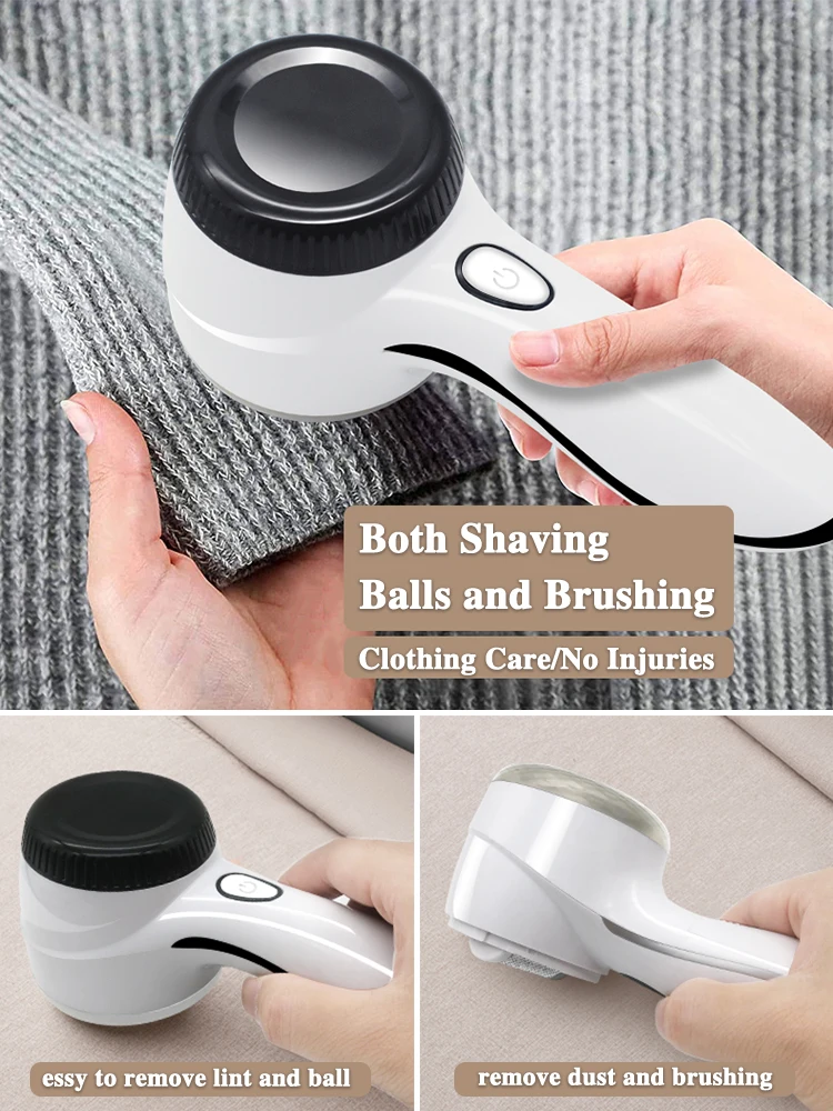 2 IN 1 Electric Lint Remover for Clothing Pellets Spool Machine with Fluff Brush Fabric Shaver Clothes Ball Anti Pilling Razor