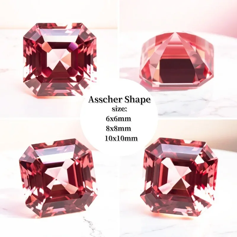 

Выращен в лаборатории сапфир Padparadscha огненный цвет лотоса драгоценный камень для DIY материалы для изготовления ювелирных изделий на выбор сертификат AGL