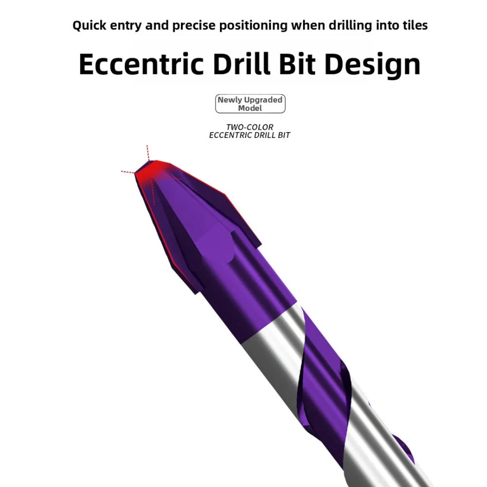 

1 шт. крестообразные шестигранные сверла для плитки, набор сверхмощных сверл для стекла, бетона, керамической плитки, открывалка для отверстий, точное сверление тунера