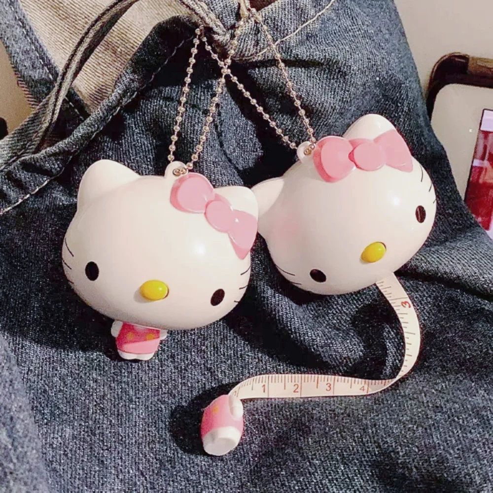 

Sanrio Hello Kitty рулетка мультфильм Kt Cat милый мини портативный автоматический рулетка инструмент украшение рюкзака аксессуар подарок