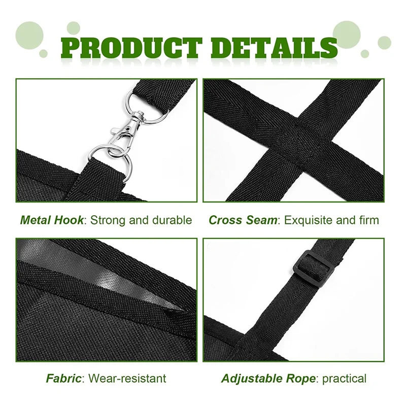 

M04K Стабильные принадлежности Держатель для вентилятора для лошади Подвесная веб-регулируемая крепежная коробка Прочная классическая сумка для вентилятора 2 шт.