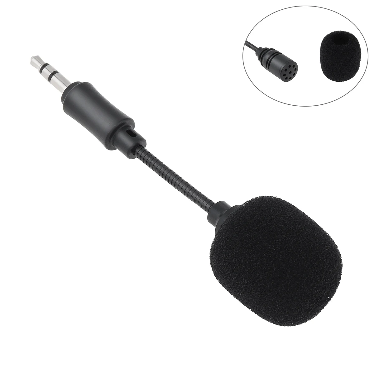 

Mini 3.5mm Standard Plug Mic Flexible Microphone Game Microphone Boom for Sound Card PC Laptop Notebook