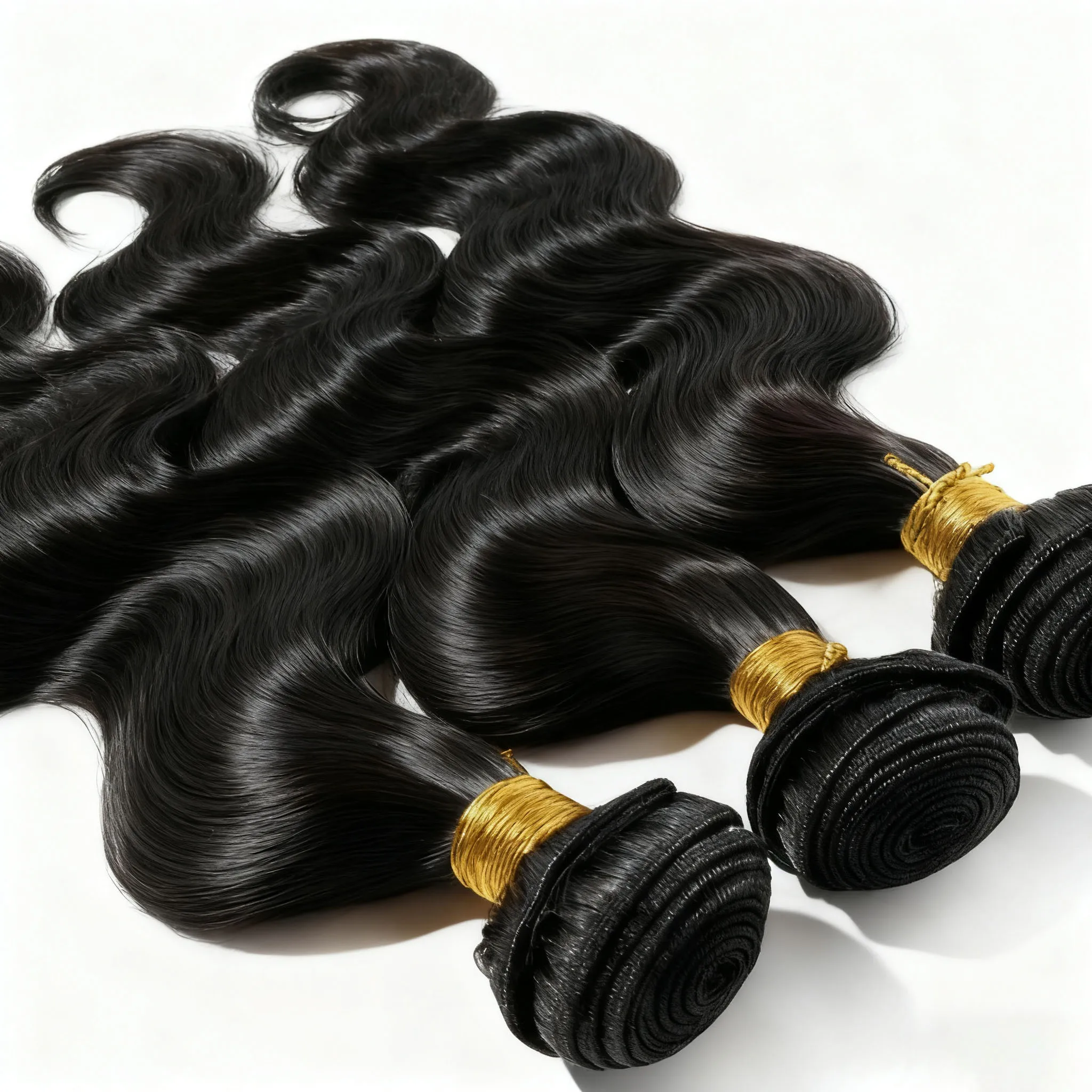 حزمة شعر بشري مموج 100% غير معالج عذراء برازيلية 3/4 حزم نسج مائي طبيعي تمديد لحمة مزدوجة 20-40 بوصة